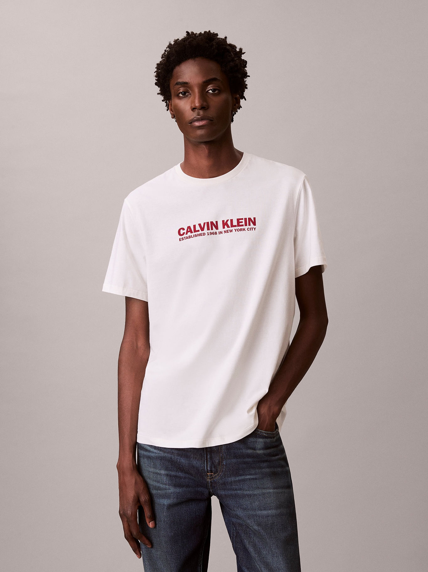 Remera con estampado de logo Regular Fit